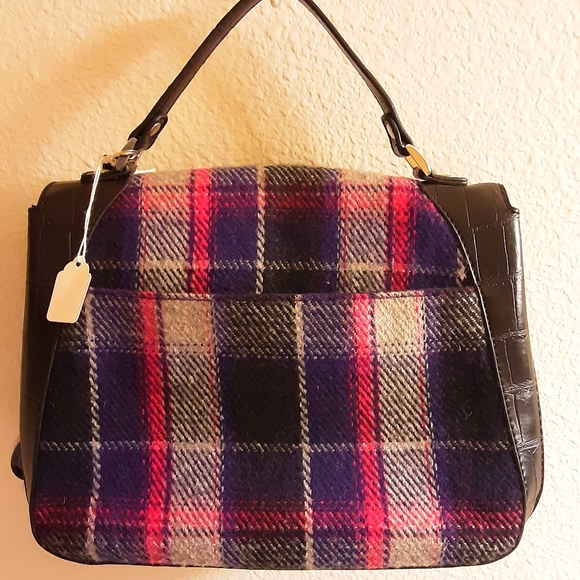 Relic By Fossil Purple/Pink Plaid Handbag Shoulder Bag NWOT - Picture 15 of 16